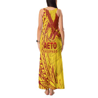 Samoa Pago Pago Aeto Tank Maxi Dress Wingstyle Red-Gold Color - Polynesian Pride