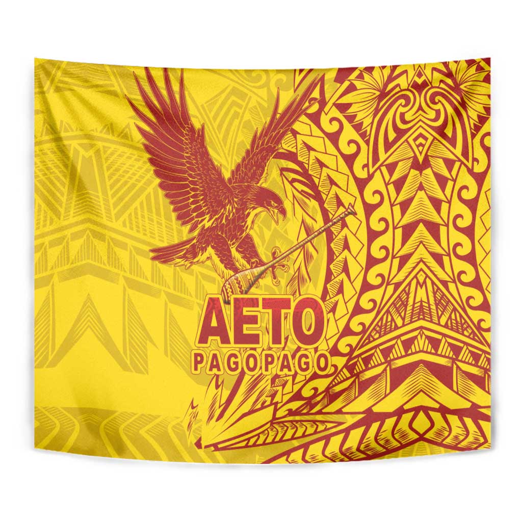 Samoa Pago Pago Aeto Tapestry Wingstyle Red-Gold Color - Polynesian Pride