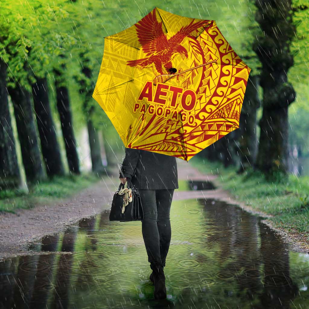 Samoa Pago Pago Aeto Umbrella Wingstyle Red-Gold Color - Polynesian Pride