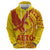 Samoa Pago Pago Aeto Zip Hoodie Wingstyle Red-Gold Color - Polynesian Pride