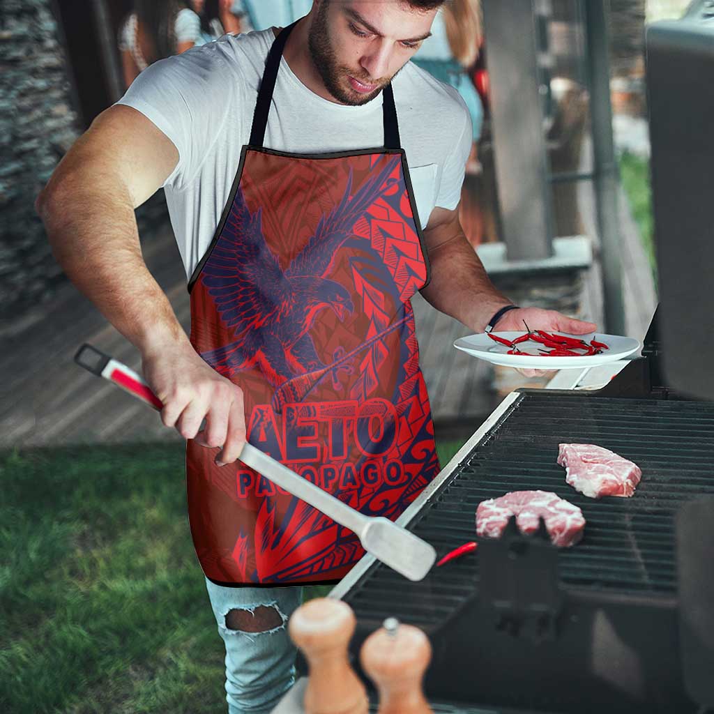 Samoa Pago Pago Aeto Apron Wingstyle Red-Blue Color - Polynesian Pride