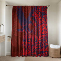 Samoa Pago Pago Aeto Bathroom Set Wingstyle Red-Blue Color - Polynesian Pride