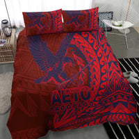 Samoa Pago Pago Aeto Bedding Set Wingstyle Red-Blue Color - Polynesian Pride