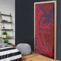 Samoa Pago Pago Aeto Door Cover Wingstyle Red-Blue Color - Polynesian Pride