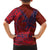 Samoa Pago Pago Aeto Family Matching Puletasi and Hawaiian Shirt Wingstyle Red-Blue Color - Polynesian Pride