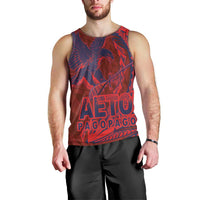 Samoa Pago Pago Aeto Men Tank Top Wingstyle Red-Blue Color - Polynesian Pride
