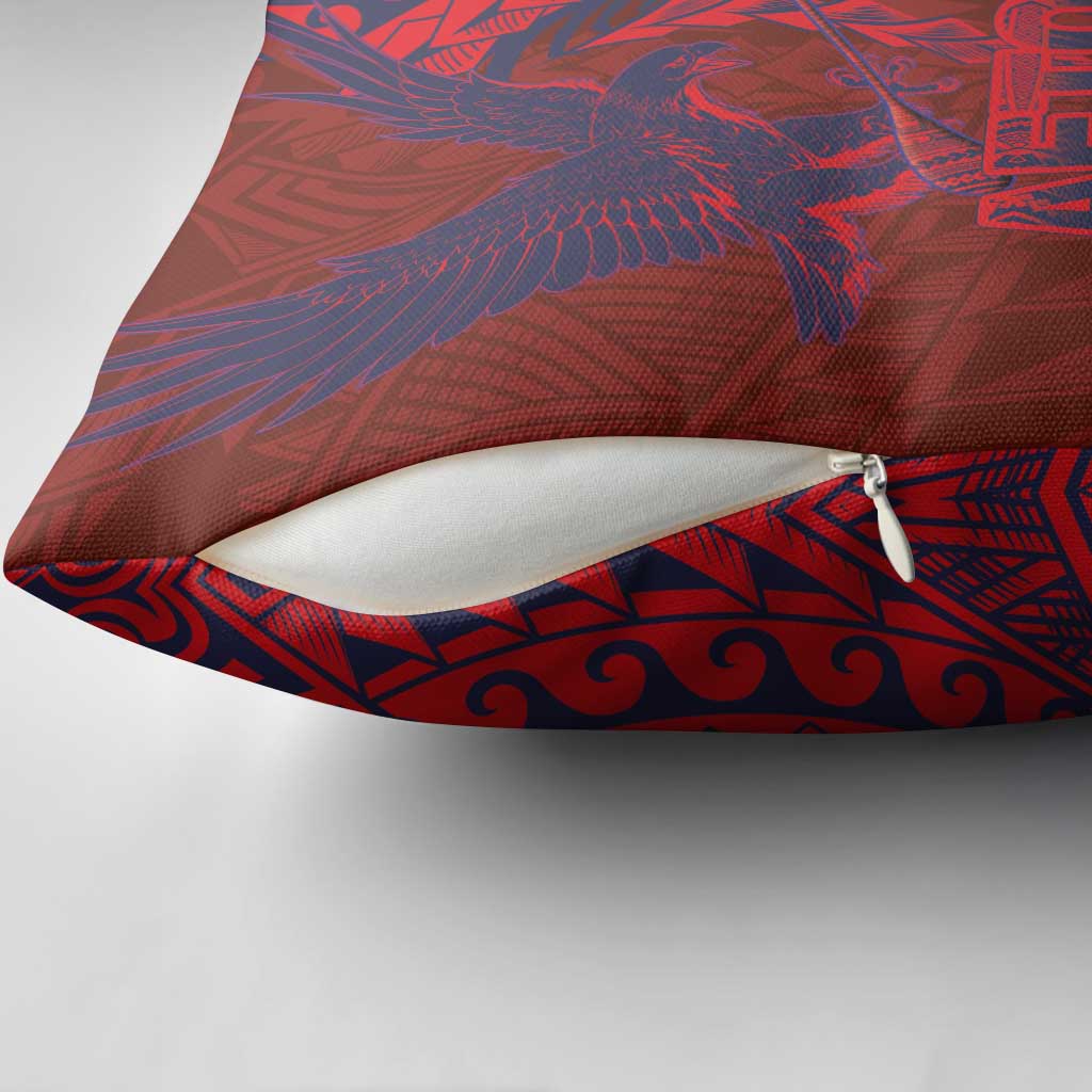 Samoa Pago Pago Aeto Pillow Cover Wingstyle Red-Blue Color - Polynesian Pride