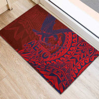 Samoa Pago Pago Aeto Rubber Doormat Wingstyle Red-Blue Color - Polynesian Pride