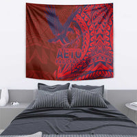 Samoa Pago Pago Aeto Tapestry Wingstyle Red-Blue Color - Polynesian Pride