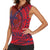 Samoa Pago Pago Aeto Women Sleeveless Polo Shirt Wingstyle Red-Blue Color - Polynesian Pride