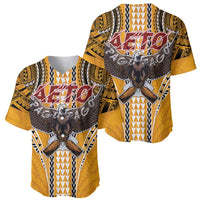 Samoa Pago Pago Aeto Baseball Jersey Bald Eagle with Polynesian Art Tattoos - Polynesian Pride