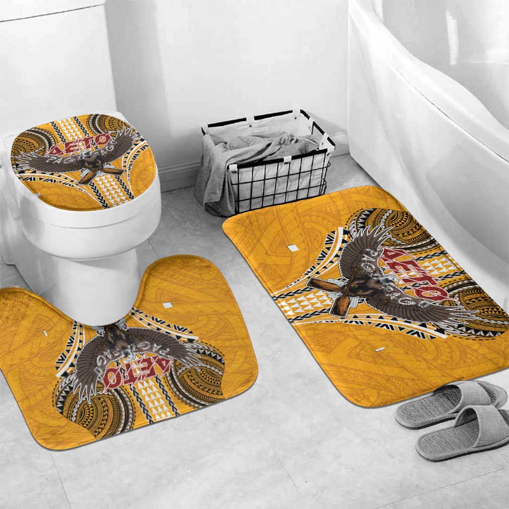 Samoa Pago Pago Aeto Bathroom Set Bald Eagle with Polynesian Art Tattoos - Polynesian Pride