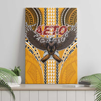 Samoa Pago Pago Aeto Canvas Wall Art Bald Eagle with Polynesian Art Tattoos - Polynesian Pride