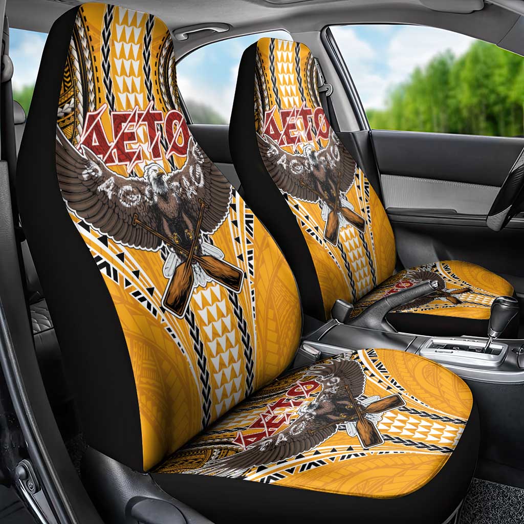 Samoa Pago Pago Aeto Car Seat Cover Bald Eagle with Polynesian Art Tattoos - Polynesian Pride