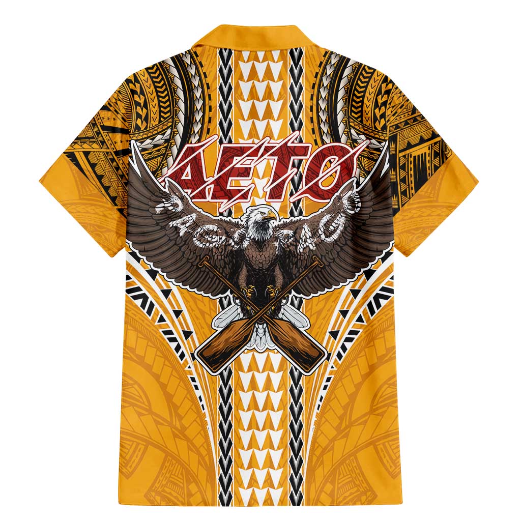 Samoa Pago Pago Aeto Family Matching Mermaid Dress and Hawaiian Shirt Bald Eagle with Polynesian Art Tattoos - Polynesian Pride