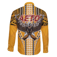 Samoa Pago Pago Aeto Family Matching Puletasi and Hawaiian Shirt Bald Eagle with Polynesian Art Tattoos - Polynesian Pride