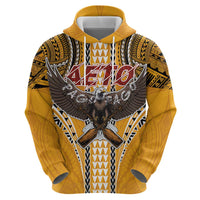 Samoa Pago Pago Aeto Hoodie Bald Eagle with Polynesian Art Tattoos - Polynesian Pride