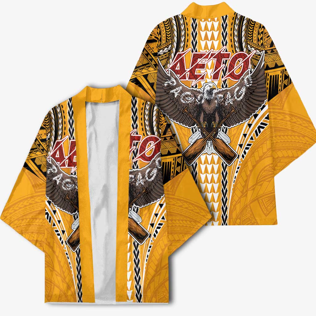 Samoa Pago Pago Aeto Kimono Bald Eagle with Polynesian Art Tattoos - Polynesian Pride