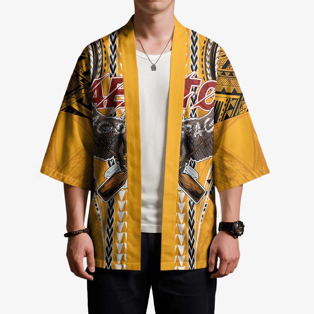 Samoa Pago Pago Aeto Kimono Bald Eagle with Polynesian Art Tattoos - Polynesian Pride