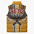 Samoa Pago Pago Aeto Sleeveless Puffer Jacket Bald Eagle with Polynesian Art Tattoos - Polynesian Pride