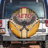Samoa Pago Pago Aeto Spare Tire Cover Bald Eagle with Polynesian Art Tattoos - Polynesian Pride