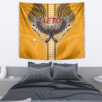 Samoa Pago Pago Aeto Tapestry Bald Eagle with Polynesian Art Tattoos - Polynesian Pride