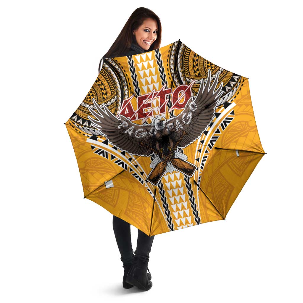 Samoa Pago Pago Aeto Umbrella Bald Eagle with Polynesian Art Tattoos - Polynesian Pride