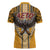 Samoa Pago Pago Aeto Zipper Polo Shirt Bald Eagle with Polynesian Art Tattoos - Polynesian Pride