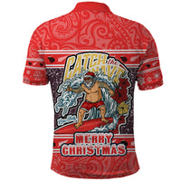 New Zealand Christmas Polo Shirt Santa Catch The Wave Maori Pattern Retro Style LT03 - Polynesian Pride