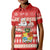 Tonga Christmas Kid Polo Shirt The Santa Coat of Arms with Ngatu and Snow Pattern LT03 Kid Red - Polynesian Pride