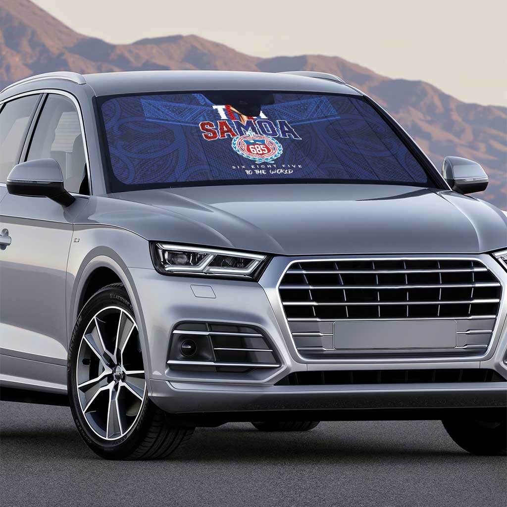 Rugby Toa Samoa Auto Sun Shade Champions Six Eight Five - Polynesian Pride