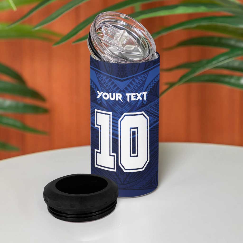 Custom Rugby Toa Samoa 4 in 1 Can Cooler Tumbler Champions Six Eight Five - Polynesian Pride