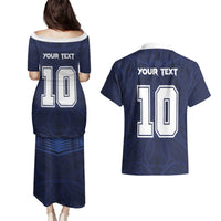 Custom Rugby Toa Samoa Couples Matching Puletasi and Hawaiian Shirt Champions Six Eight Five - Polynesian Pride