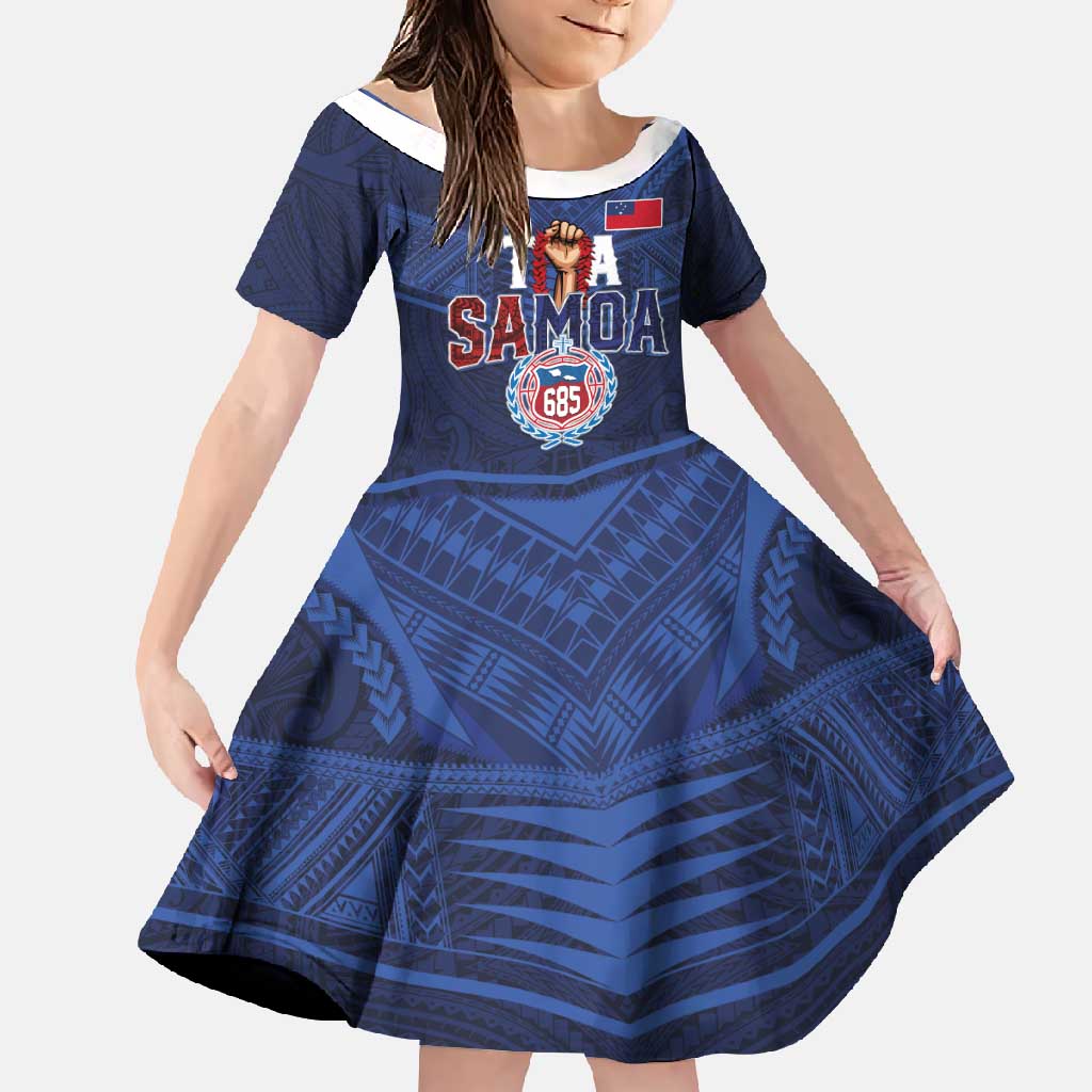 Custom Rugby Toa Samoa Family Matching Long Sleeve Bodycon Dress and Hawaiian Shirt Champions Six Eight Five - Polynesian Pride