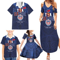 Custom Rugby Toa Samoa Family Matching Summer Maxi Dress and Hawaiian Shirt Champions Six Eight Five - Polynesian Pride