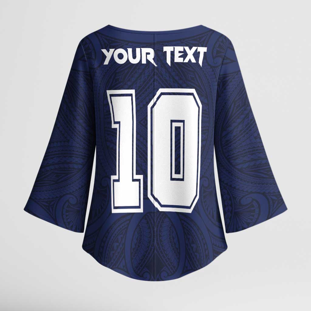 Custom Rugby Toa Samoa Kimono Sleeve Blouse Champions Six Eight Five - Polynesian Pride