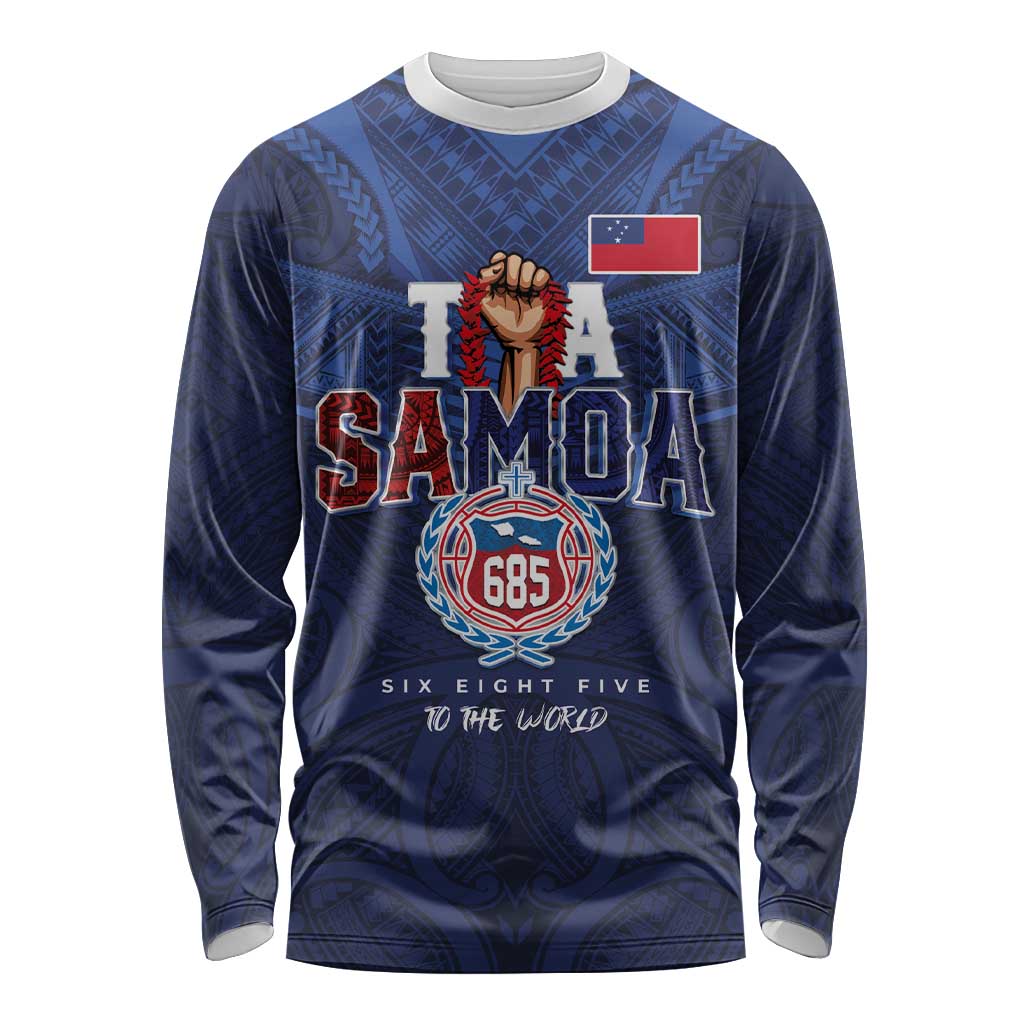 Custom Rugby Toa Samoa Long Sleeve Shirt Champions Six Eight Five - Polynesian Pride