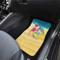 Hawaiian Tropical Plants Turtles Car Mats Watercolor Style - Polynesian Pride
