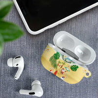 Hawaiian Mele Kalikimaka AirPods Case Tropical Plumeria and Lei Funny Santa Beach - Polynesian Pride