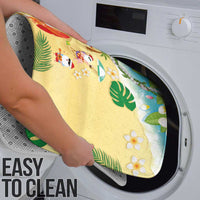 Hawaiian Mele Kalikimaka Bathroom Set Tropical Plumeria and Lei Funny Santa Beach - Polynesian Pride