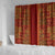 Hawaii Style Hibiscus and Tribal Element Fabric Patchwork Shower Curtain LT03 - Polynesian Pride