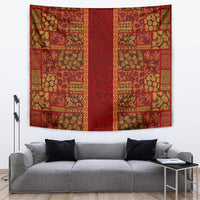 Hawaii Style Hibiscus and Tribal Element Fabric Patchwork Tapestry LT03 - Polynesian Pride