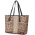 Hawaii Style Hibiscus and Tribal Element Fabric Patchwork Leather Tote Bag Beige Version LT03 - Polynesian Pride