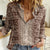 Hawaii Style Hibiscus and Tribal Element Fabric Patchwork Women Casual Shirt Beige Version LT03 Female Beige - Polynesian Pride