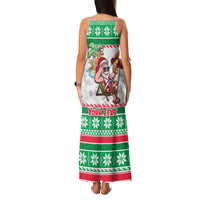 Custom Hawaii Mele Kalikimaka Family Matching Tank Maxi Dress and Hawaiian Shirt Aloha Santa and Palm Tree Mix Kakau Pattern LT03 - Polynesian Pride