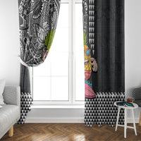 Hawaii Pineapple Surfing With Kakau Tribal Window Curtain LT03 - Polynesian Pride