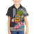 Hawaii Pineapple Surfing Kakau Tribal Personalised Family Matching Tank Maxi Dress and Hawaiian Shirt LT03 Son's Shirt Brown - Polynesian Pride