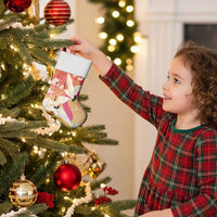 Hawaiian and Japanese Culture Together Christmas Stocking Kakau Art Tattoo with Cranes and Sakura Spring Vibe - Polynesian Pride