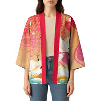 Hawaiian and Japanese Culture Together Kimono Kakau Art Tattoo with Cranes and Sakura Spring Vibe - Polynesian Pride