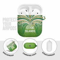 Cook Islands Rugby League AirPods Case Tatau Tribal Motifs-Light Green Color - Polynesian Pride